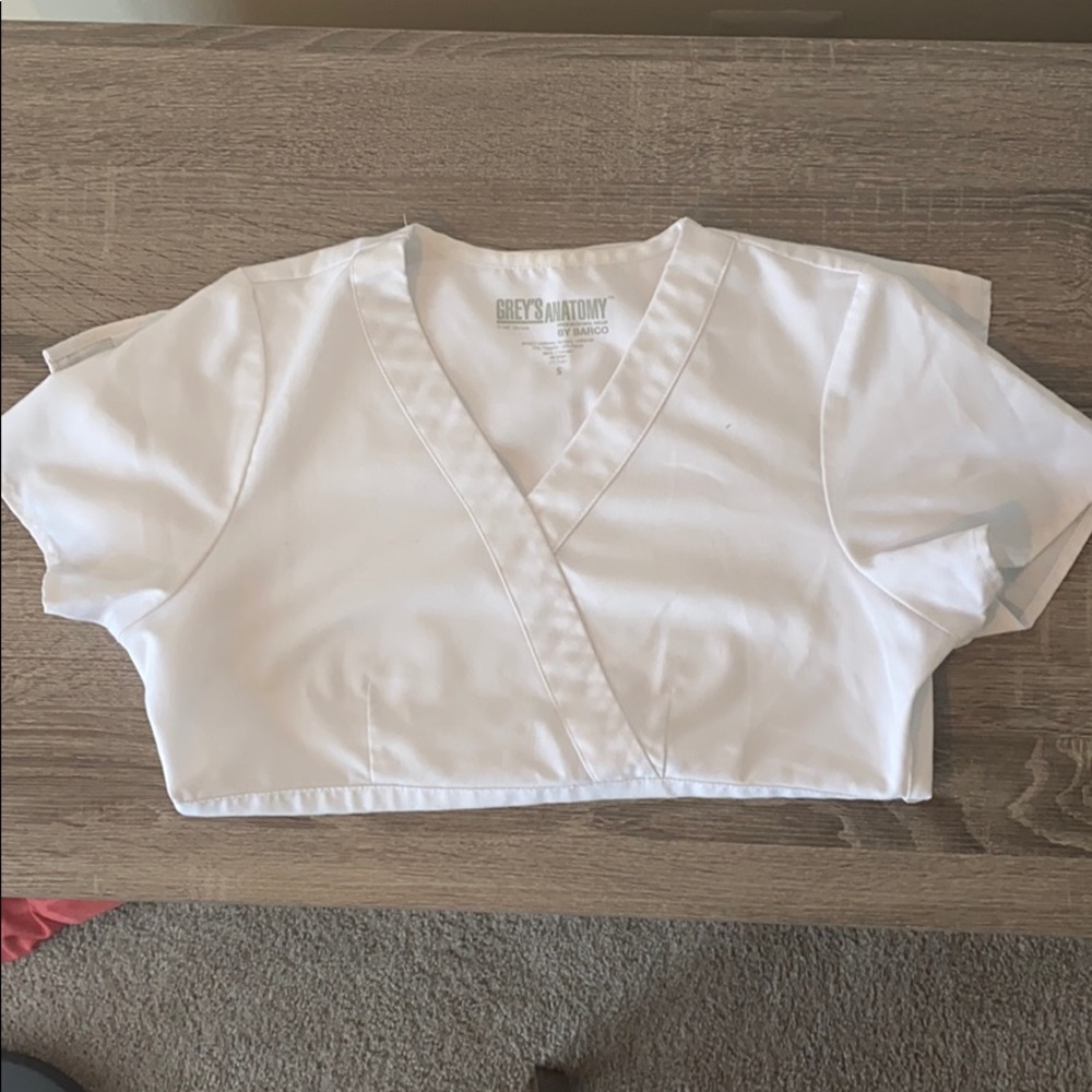 Greys Anatomy White Scrub Top *pics added*